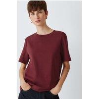 Burgundy Organic Cotton Short Sleeve T Shirt Size 6