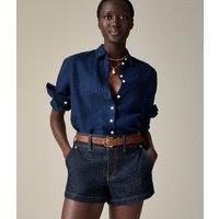 Navy Garcon Classic Linen Designer Shirt Size 22R