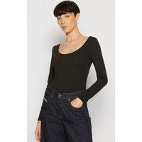 Black Scoop Neck Long Sleeve Top Size 10/12