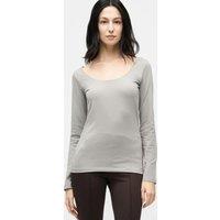 Grey Scoop Neck Long Sleeve Top Size 18/20