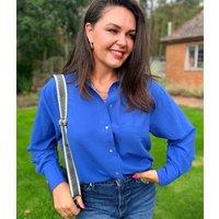 Blue Long Sleeve Classic Shirt Size 18