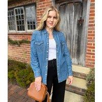 Light Denim Western Style Shirt Size 18/20