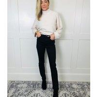 Black Straight Leg Jeans Size 8R