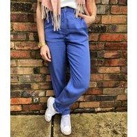 Blue Tencel Trousers Seconds Size 8R