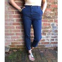 Navy Cotton Tapered Leg Chinos Size 6S