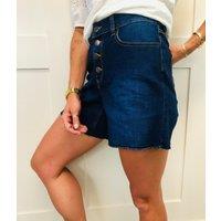 Denim Button Front Shorts Size 8