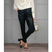 Black Faux Leather Trousers Size 10