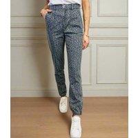 Grey Animal Print Slim Fit Joggers Size 14L