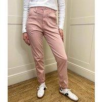 Pink Slim Fit Casual Cuffed Trousers Size 10L