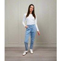 Light Blue Slim Fit Casual Cuffed Trousers Size 6S