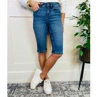 Mid Denim Knee Length Shorts Size 20