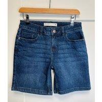 Inky Blue Denim Mid Length Boy Shorts Size 6
