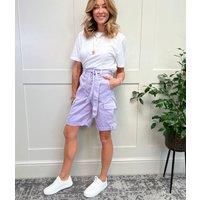 Lilac Long Cargo Shorts Size 6