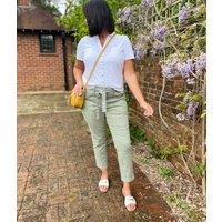 Khaki Slim Fit Utility Trousers Size 8