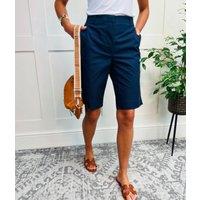 Navy Smart Tailored Shorts Size 6