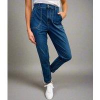 Blue Denim Slim Fit Cuffed Jean Size 8R