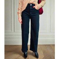 Black Denim Wide Leg Jeans-seconds Size 6S