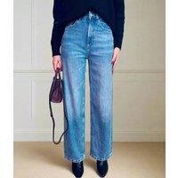 Blue Denim Wide Leg Jeans Size 6S