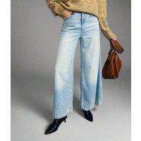 Light Blue Lyocell Blend Palazzo Leg Jeans Size 6R