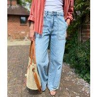Relaxed Wide Leg Carpenter Jeans Size 18S