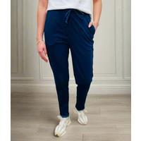 Dark Denim Cotton Rich Tapered Jogger Trousers Size 6R