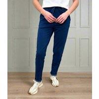 Navy Cotton Rich Tapered Jogger Trousers Size 10S