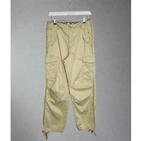 Ecru Lyocell Rich Cargo Trousers Size 10S