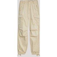 Ecru Lyocell Rich Cargo Trousers Size 18L