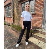 Black Cotton Rich Straight Leg Joggers Size 22