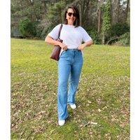 Blue High Waisted Flared Jeans Size 22L