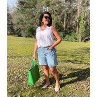 Light Wash High Rise Denim Shorts Size 26