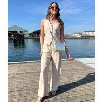 Stone Textured Waistcoat & Trouser Set Size 10/12