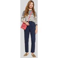 Navy Twister Chino Trousers Size 6S