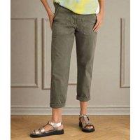 Khaki Twister Chino Trousers Size 6S