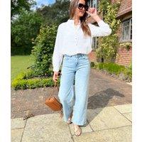 Light Blue Slouchy Wide Leg Jeans Size 8L
