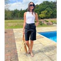 Black Smart Tailored Shorts Size 22
