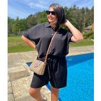 Black Relaxed Shorts Size 22