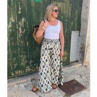 Embellished Wide Leg Trousers Size 12/14