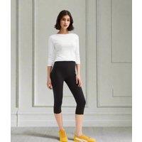 Black Capri Stretch Leggings Size 14/16