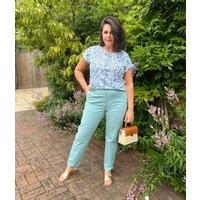 Aqua Cotton Rich Slim Fit Chino Trousers Size 12R