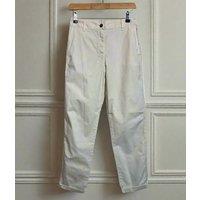 Cream Cotton Rich Slim Fit Chino Trousers Size 8R