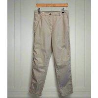 Ecru Cotton Rich Slim Fit Chino Trousers Size 10R