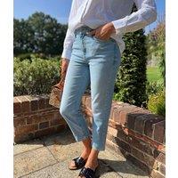 Light Denim High Waisted Cropped Slim Fit Jeans Size 18R