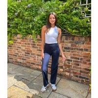 Navy Cotton Rich Side Stripe Joggers Size 20