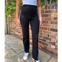 Black Cotton Rich Side Stripe Joggers Size 8R