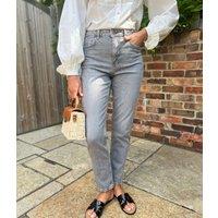 Light Grey Hannah Straight Leg Ankle Grazer Jeans Size 6R