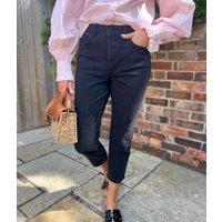 Black Hannah Straight Leg Ankle Grazer Jeans Size 16S