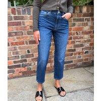 Mid Denim Girlfriend Turn Up Jeans Size 10L