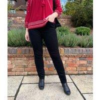 Black Straight Leg Cord Trousers Size 12R