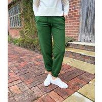 Bottle Green Cotton Rich Cuffed Joggers Size 8R